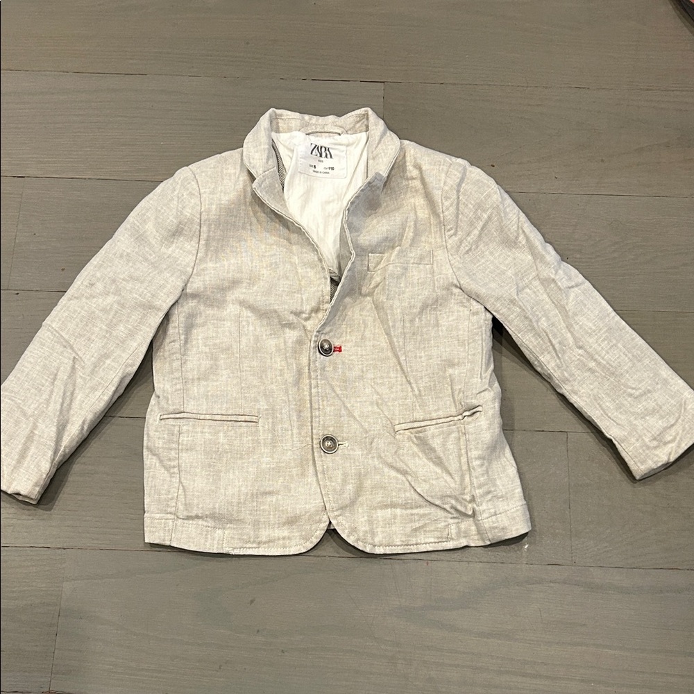 Zara kids linen Blazer Jacket size 5